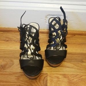 Lightly used Guess wedge sandals